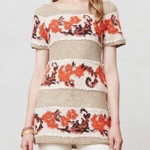 Knitted & Knotted Wool Blend Banded Bouquet Blouse XS